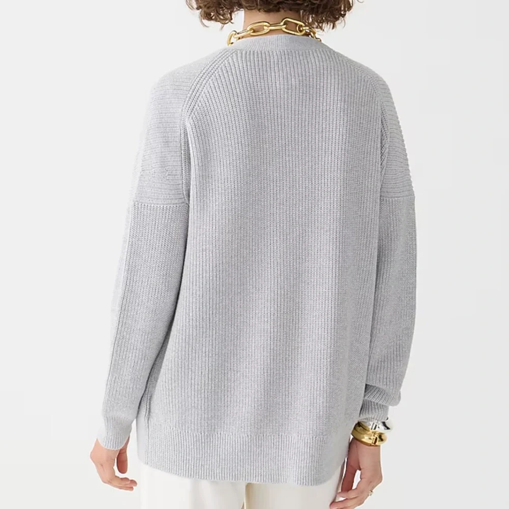 J. Crew V-neck cotton-blend cardigan sweater - Picture 3 of 9